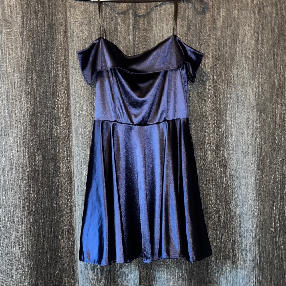Windsor Navy Satin Evening Dress